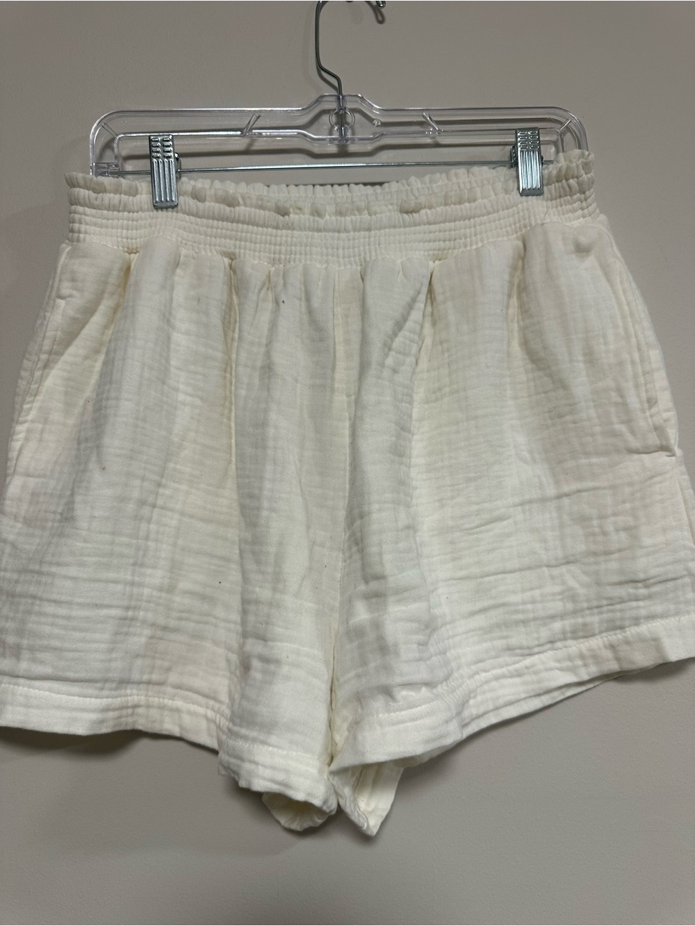 Billabong Cream High-Waist Gauze Shorts